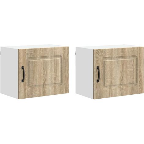 Set di 2 pensili da cucina moderni e funzionali 50 x 31 x 40 cm in legno composito effetto rovere Sonoma 020053578