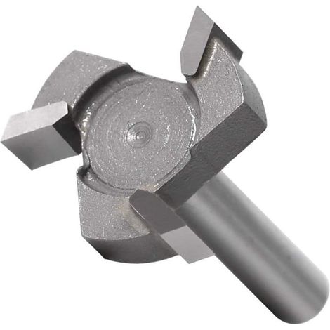 1/4-Zoll-Schaft-Planhobel, CNC-Schaber, Flächenfräser, 3-flügeliger T-förmiger Holzschneider