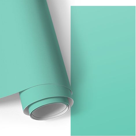 Möbelfolie - Selbstklebend - Klebefolie - Wasserfest - für Arbeitsplatte - Küchenschränke - Kräftiges Mint 50x100 cm