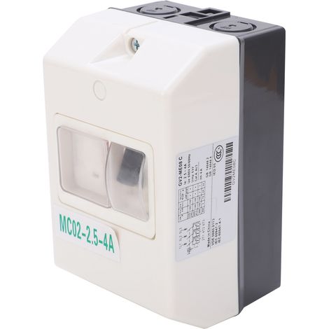 Motorschutzschalter, elektrischer, wasserdichter Leitungsschutzschalter MC02‑2.5‑4A 220V/380V (1/5)