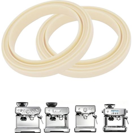 Junta de silicona de 2 piezas compatible con Sage Barista Express BES875UK SES875BKS, repuesto resistente a altas temperaturas para máquina de café espresso. (1/5)