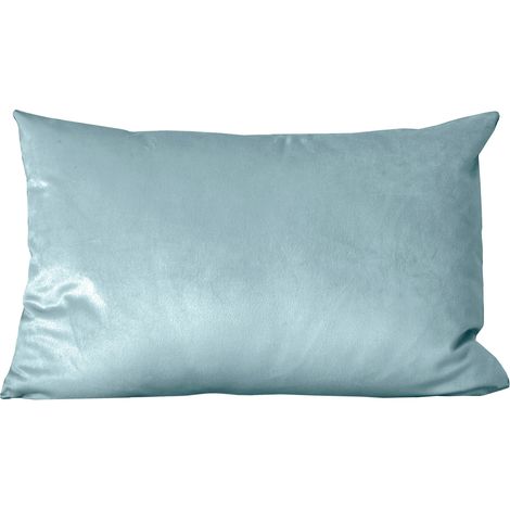SACASA - Cojín rectangular de terciopelo azul glaciar 50x30 cm - NAURU