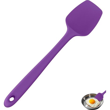 Großer Silikon Löffelspatel 36cm, hitzebeständig bis 315°C, Lila