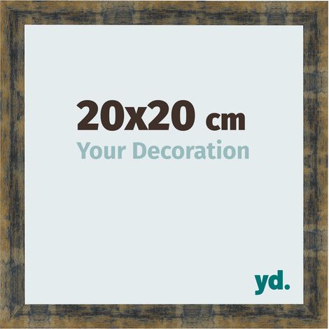 yd. - Cadre photo 20x20 - Bleu Or Melange - MDF - Pisa (1/5)