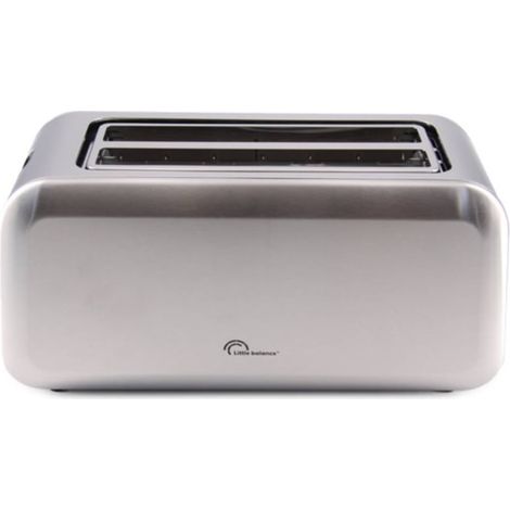 Tostapane a 2 fette, 1450W, acciaio inossidabile - 8697 - Little Balance