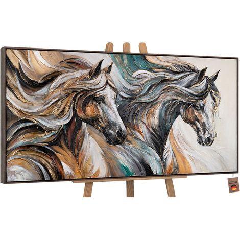 Gemälde Bewegungsenergie Rahmen Grau 120x60 cm (1/5)