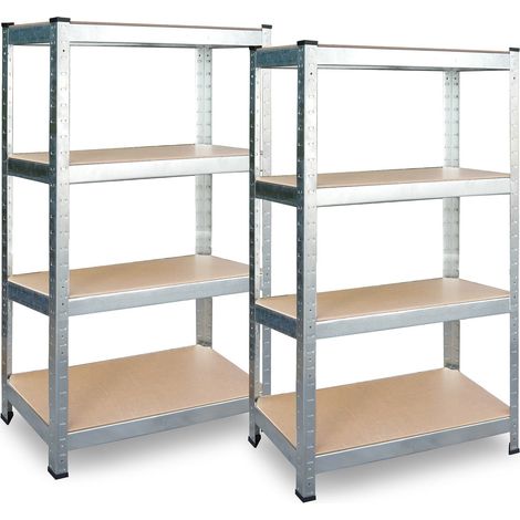 Scaffale da magazzino in metallo, set da 2, 174 x 80 x 40 cm Plonos PL-701