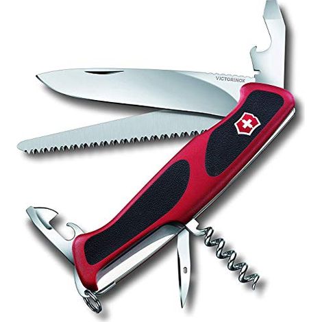 VICTORINOX - Coltello tascabile grande, 12 funzioni, rosso 0.9563.C (1/4)