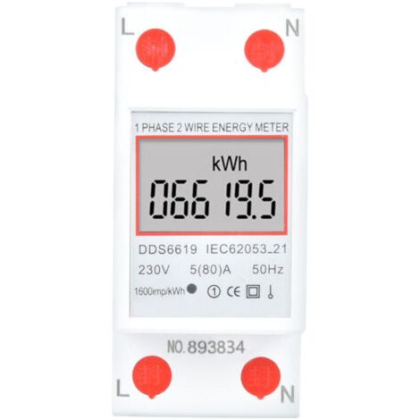 Horloge LED de voiture Horloge tactile Horloge numérique de voiture étanche 12V / 24V Mini horloge digitale led Mini Horloge De Moto Diamètre de 2,01 pouces pour Voitures, navires, SUV (1/4)