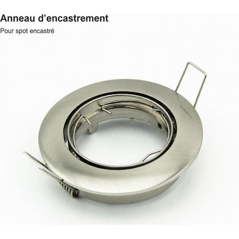 Support encastrable pour spot LED GU10 MR16 GU5.3 cadre plafonnier 80x80x25 mm perçage 70 mm 100 g – Livraison gratuite (1/5)