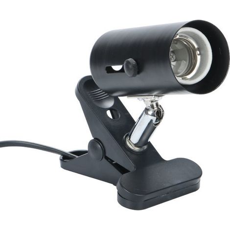 Lampe chauffante monobloc pour tortues, support à pince LED à double ampoule infrarouge, lampe chauffante avec récipient en verre pour reptiles. (1/4)