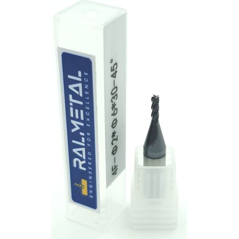 Fresa in metallo duro integrale 2 x 6D x 30 mm 4 taglienti 45 HRC Widia (1/4)