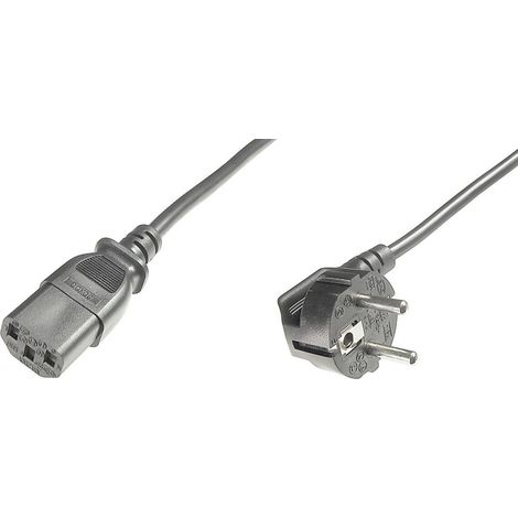 Digitus  Cavo di alimentazione  Alimentazione IEC 60320 C13  Alimentazione CEE 7/7  1,8 m  Nero (1/5)