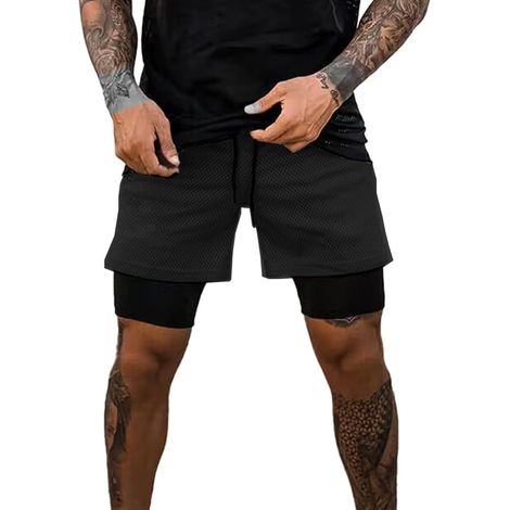 Herren-Sportshorts 2-in-1 mit Kompressionsshorts (1/5)