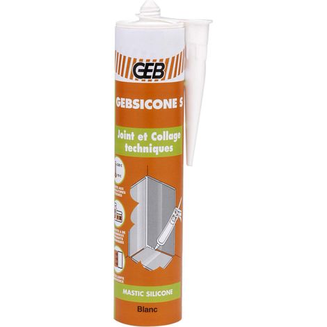 Mastic silicone GEB Gebsicone S translucide 310 ml (1/5)