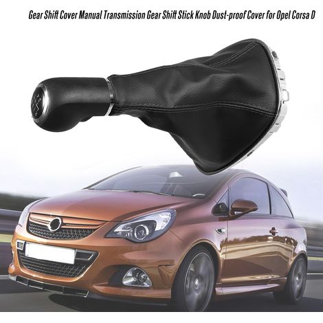 GARRYFIZH Pommeau de levier de vitesse manuel à 5 vitesses, couvercle de coffre pour Opel Corsa D, anti-poussière