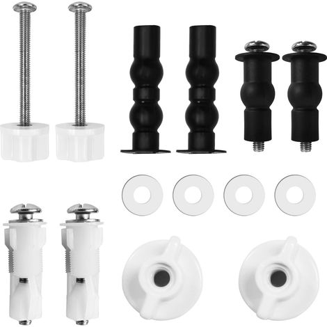 Vis de siège de toilette-fixations de siège de toilette universelles, vis d'expansion de toilette pour la fixation des sièges de toilette (1/5)