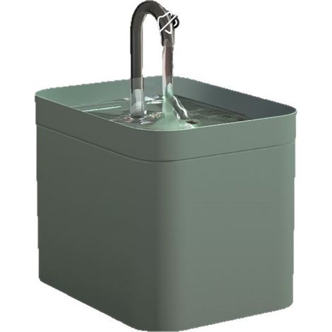 Fontaine à Eau pour Chat 1,5 L - Filtration Automatique - Pompe Silencieuse 25 dB - Réglages Ajustables - Qualité Alimentaire - Vert (1/5)