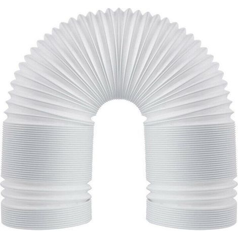 Tuyau d'échappement flexible en PVC, 130 mm (5 pouces) avec longueur 3 m, pour climatiseur, hotte aspirante, sèche-linge. (1/5)