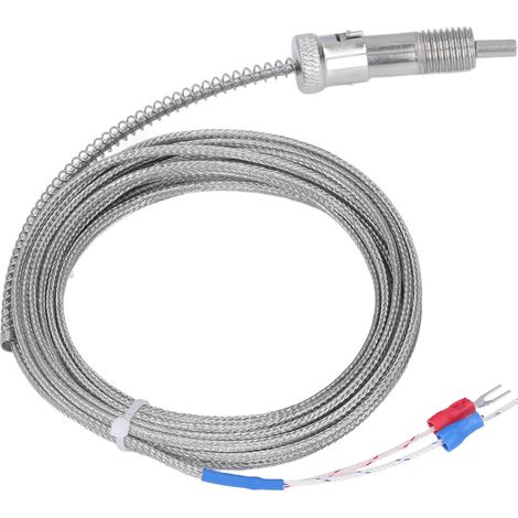 BERM Typ K Thermoelement-Temperatursensor, M12 Druckfederfühler, 0-400°C, 5-Meter-Kabel, Messgeräte (1/5)