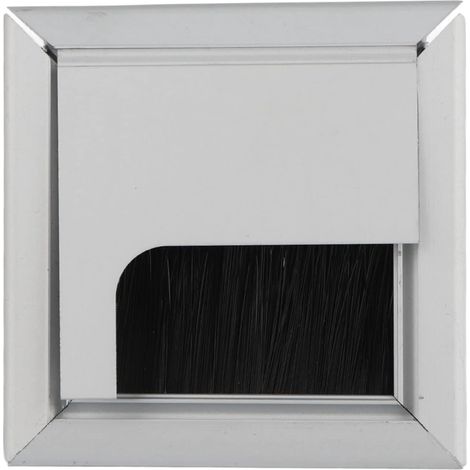 Passe Câbles Carrés Encastrables Raccord de Câble Fil Passage de Câble avec Joint Brosse Rangements de Câbles Gestion de Câbles pour Table de Bureau (Small).