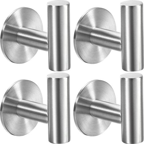 Juego de 8 ganchos de acero inoxidable, no requiere perforación, capacidad de carga de 3,6 kg, para baño y cocina. (1/5)
