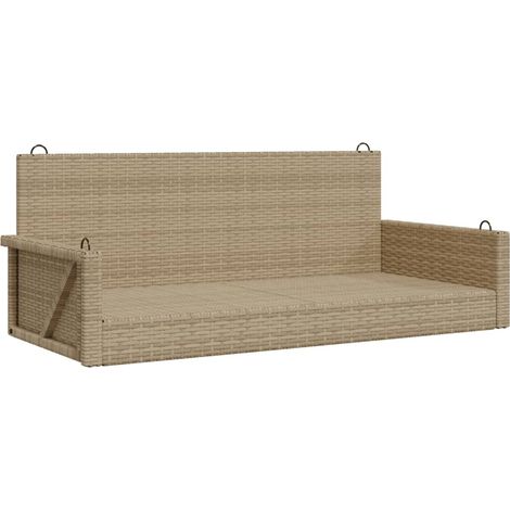 Maison Exclusive - Hängebank Beige 119x56x48 cm Poly Rattan