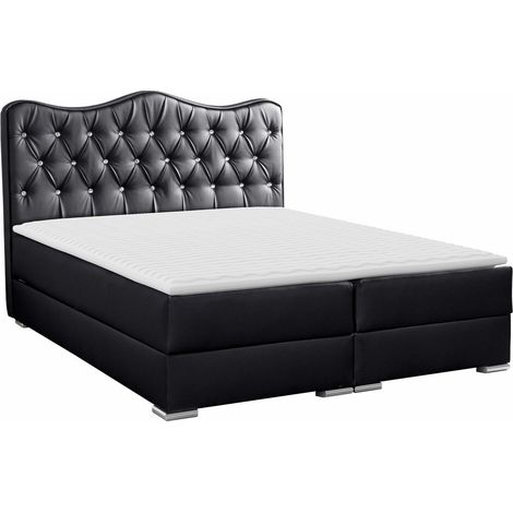 Lit boxspring Tectum, Soft 011, Continental, Unique, 120x200, Faux cuir, Disponible, 120x212x125cm (1/5)