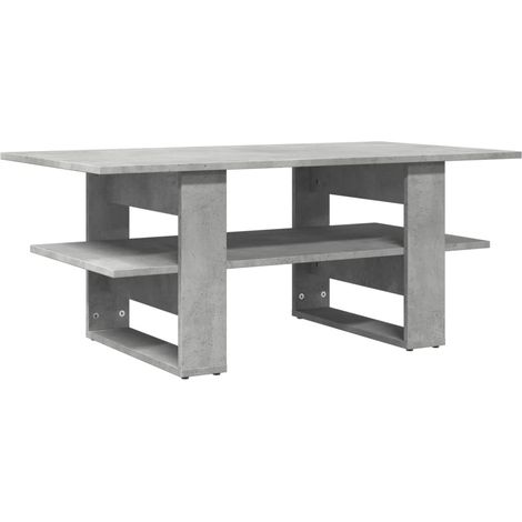 Tavolino con ripiani design moderno e contemporaneo 102 x 55 x 42 cm grigio legno ingegnerizzato DEC039267