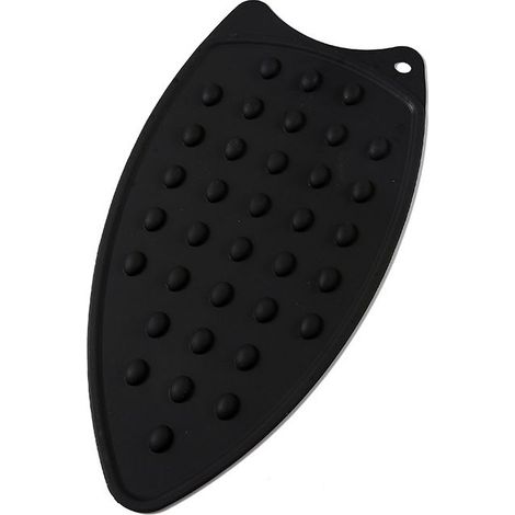 1 tapis de repos en silicone, tapis multifonction résistant à la chaleur, tapis de protection pour planche à repasser, fers plats, fers à friser (noir) (1/5)