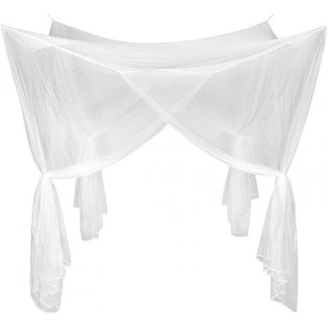Zanzariera quadrata grande per letti king-size, zanzariera per interni ed esterni per letti singoli e matrimoniali - bianca (190 x 210 x 240 cm) (1/5)