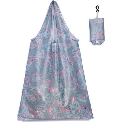 Faltbare Einkaufstasche aus bedrucktem Polyester, lässig, großes Fassungsvermögen, Einkaufstasche, Haushaltswaren (1/3)