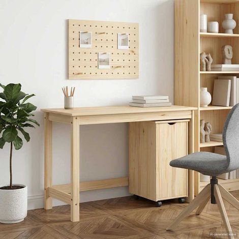 vidaXL Set di Scrivania e Armadietto 2 pz Marrone (1/5)