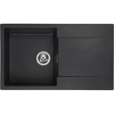 Reginox Amsterdam 10 Küchenspüle mit Abtropffläche schwarz metallic (1/5)