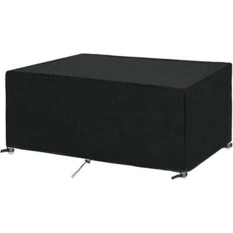 Housse Salon de Jardin 180x100x75cm Protection Bache Table de Jardin Mobilier Extérieur Imperméable Coupe-Vent Anti-UV Résistant Au Froid-- (1/4)