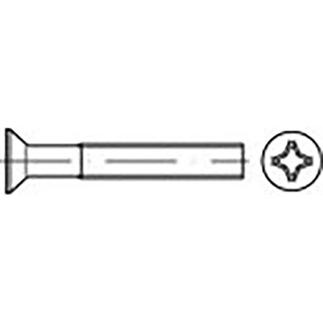 VIS À TÊTE FRAISÉE M3 X 16 MM TOOLCRAFT TO-6863127 CRUCIFORME PHILIPS DIN 965 ACIER GALVANISÉ 200 PC(S)