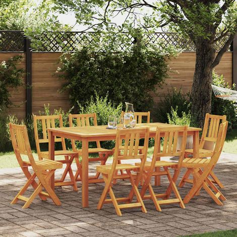 Gartenstuhl 8 pcs Öl-Natur 40 x 42 x 85 cm Massivholz Akazie