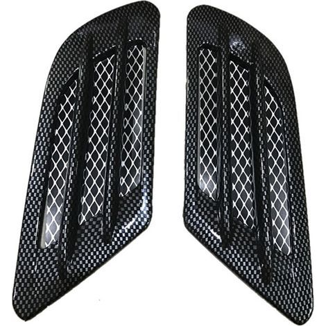 High Quality Universal Car Side Air Flow Intake Vent Hood Grille Duct Decoration ABS Plastic Sticker (Carbon Fiber) (1/5)