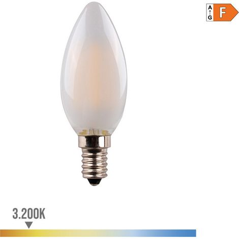 Ampoule Bougie LED Filament – Verre Mat – E14 – 4,5W – 470lm – 3200K – Lumière Chaude - 98629 (1/3)
