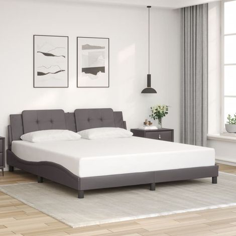 Giroletto senza Materasso Zadar Grigio 180x200 cm in Similpelle vidaXL (1/5)