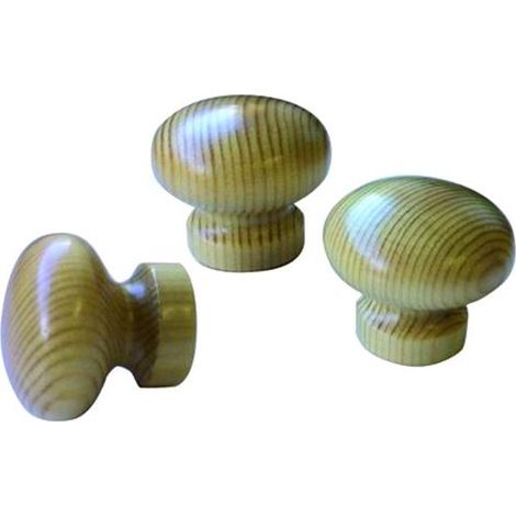 Pomoli In Legno Tornito Pino Lucido Mm.  35 Conf.Bl.50Pz