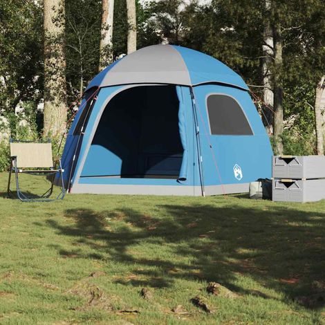 Tente de familiale igloo 6 personnes bleu imperméable (1/5)