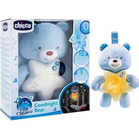 Oso de peluche azul para la hora de dormir