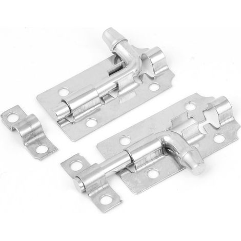 Metall Türbeschläge & -schlösser 5,1 cm Tür Tor Schloss Sicherheit Loquet Barrel Bolt Silber Riegel