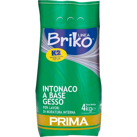 Intonaco K2 Briko K2 Base Gesso in Sacchetta 4 Pezzi 4 kg