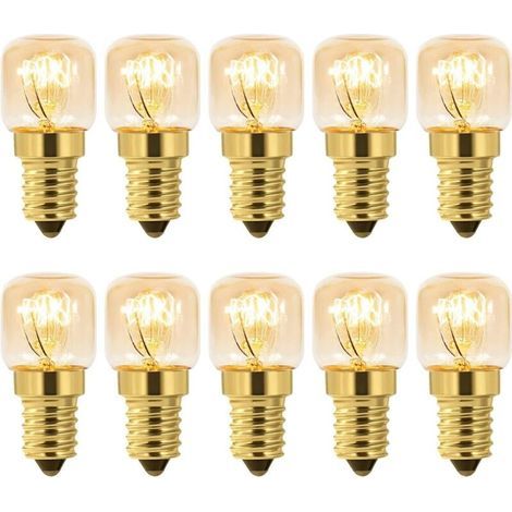 Ampoule Four 15W E14 T22 Lot de 10 Blanc Chaud 2700K, 80LM AC 230V Four Réfrigérateur (1/5)