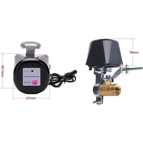 Wasser-/Gasventil, WLAN-Fernsteuerung für Wasser- und Gasregler, 4-Punkt-1/2"-Manometerventil (1/4)