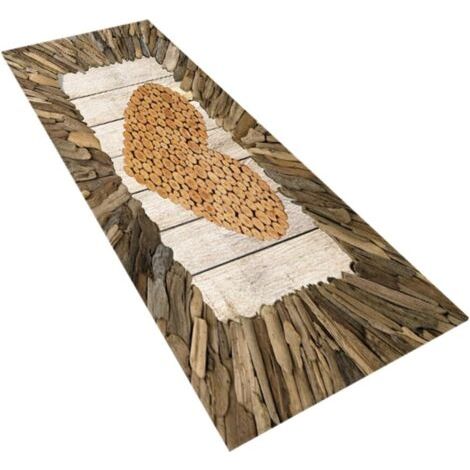 Porte + Tapis + Tapis Tapis De Sol Tapis De Salle De Bain Tapis sans Salle De Bain Tapis De Pied en Grain De Bois Tapis De Pied