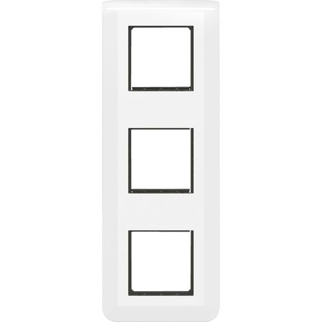 Legrand - Plaque Mosaic avec support pour 3 x 2 modules montage vertical - Blanc (1/10)