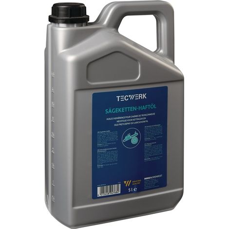 Sägekettenhaftöl 75-95 mm²/s (bei 40GradC) 5l Kanister TECWERK
